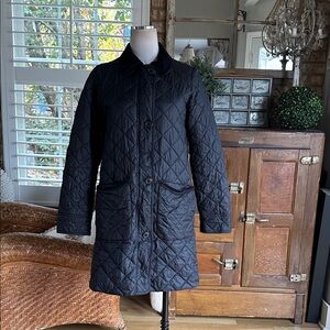 BARBOUR LONG LIGHTWEIGHT QUILTED JACKET 10